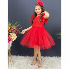 Платье, размер 104, красный Турция