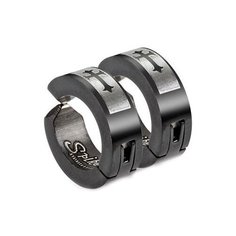 Серьги клипсы Spikes, размер 13 мм, черный