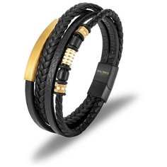 Плетеный браслет Sharks Jewelry, металл, 1 шт., размер 20.5 см, размер M, золотой