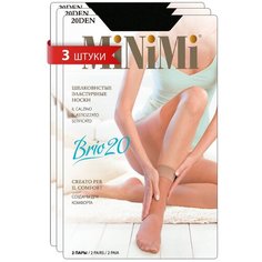 Носки MiNiMi, комплект, 20 den, 6 пар, размер 0 (one size), nero
