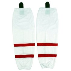 Гамаши хоккейные MAD GUY, размер JR (64-65 см), белый/красный