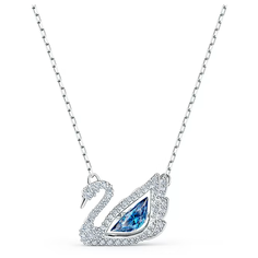 Колье SWAROVSKI, кристаллы Swarovski, длина 38 см, серебряный