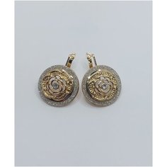 Серьги, искусственный камень, золотистый Jewelry