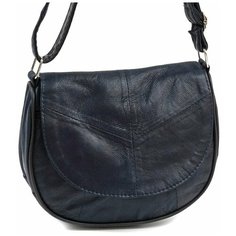 Сумка кросс-боди , фактура гладкая, темно-синий Unvers Leather Istanbul