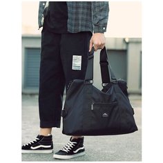 Сумка спортивная TEVIN, 20 л, 15х31х43 см, ручная кладь, чёрный