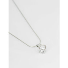 Колье Shine & Beauty, кристаллы Swarovski, длина 45 см, серебряный