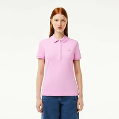 Поло LACOSTE, размер T36, розово-фиолетовый