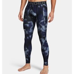 Легинсы Under Armour HeatGear® Printed Leggings, размер S, темно-синий