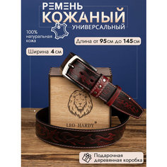 Ремень LEO HARDY, размер 100, красный