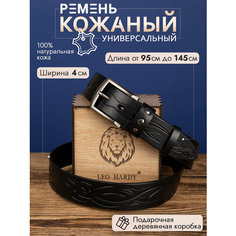 Ремень LEO HARDY, размер 145, черный
