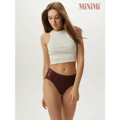 Трусы MiNiMi, комплект из 3 шт., размер 44 (S), розовый, бордовый, бежевый
