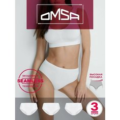 Трусы Omsa, комплект из 3 шт., размер 44 (2/S), bianco