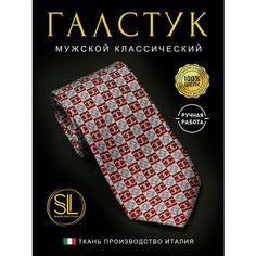 Галстук , серый/бордовый SL Manufacture