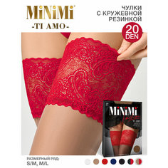 Чулки MiNiMi Ti Amo, 20 den, размер M-L, бежевый, красный