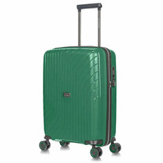 Чемодан Lcase Madrid, 55 л, размер S, зеленый