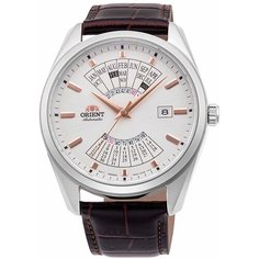 Наручные часы ORIENT, белый, серебряный, коричневый