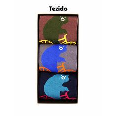 Носки Tezido, комплект, 3 пары, размер 41-46, 003 синий