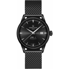 Наручные часы Certina DS-1, черный/серебристый