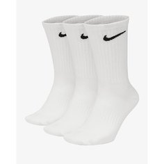 Носки NIKE, комплект, 3 пары, размер 38-42, белый