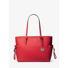Сумка тоут MICHAEL KORS, фактура гладкая, матовая, рельефная, зернистая, ярко-красный