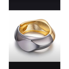 Жесткий браслет, размер 18 см, размер M, серебристый/золотистый Beauty Charmes