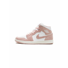 Кроссовки NIKE Air Jordan 1 Low, размер 5US 37.5EU 23.5СМ, белый, розовый
