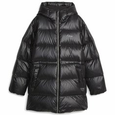 Пуховик PUMA Style Hooded Down Jacket, размер S, чёрный
