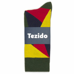Носки Tezido, размер 41-46, желтый, красный, зеленый