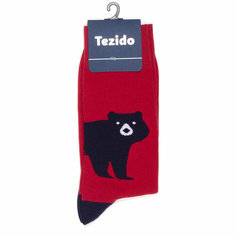 Носки Tezido, размер 41-46, красный/черный/белый