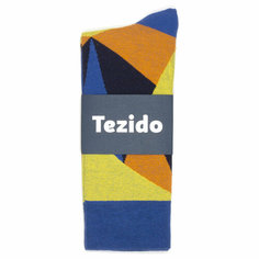 Носки Tezido, размер 41-46, желтый, оранжевый, синий