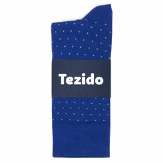 Носки Tezido, размер 41-46, синий/белый/голубой