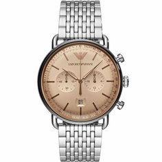 Наручные часы EMPORIO ARMANI Aviator, серебристо-золотистый
