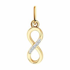 Подвеска Diamant, красное золото, 585 проба, бриллиант