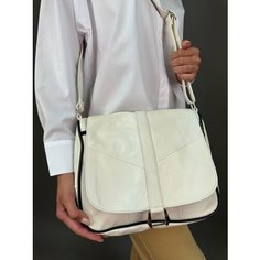 Сумка кросс-боди , фактура гладкая, белый Unvers Leather Istanbul