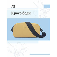 Сумка мессенджер A&B, фактура зернистая, желтый A.B.
