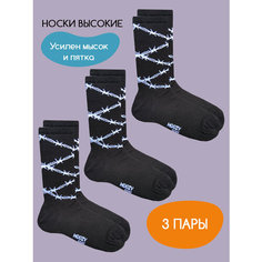 Носки MOGZY, комплект, 3 пары, размер 36-40, черный