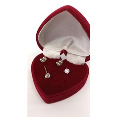 Серьги пусеты XUPING JEWELRY, размер 6 мм, бесцветный