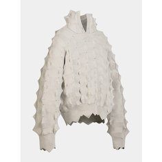 Худи MADFRENZY Spiked Knit, размер S, , светло-бежевый