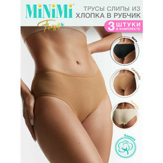 Трусы MiNiMi, комплект из 3 шт., размер 48 (L), мультиколор
