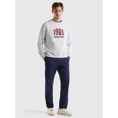 Брюки чинос UNITED COLORS OF BENETTON, размер 52, синий