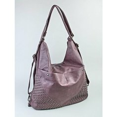 Сумка хобо Babak, фактура гладкая, фиолетовый