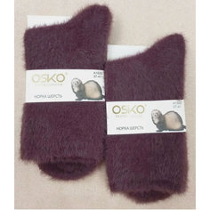 Носки OSKO, комплект, 2 пары, размер 37-41, бордовый