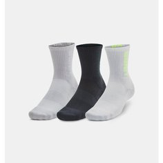 Носки Under Armour, комплект, 3 пары, размер XL, halo gray/mod gray