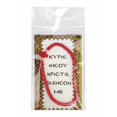 Плетеный браслет Апостол веры, красный