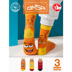 Носки Omsa, комплект, 3 пары, размер 35-38 (23-25), мультиколор
