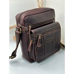 Сумка планшет DIGALS, фактура гладкая, d.brown