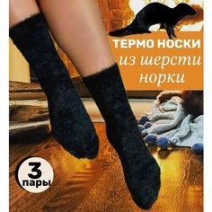 Носки , комплект, 3 пары, размер 37/41, черный ASH & LUS Style