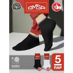 Носки Omsa, комплект, 5 пар, размер 36-38, 2Bianco/3Nero