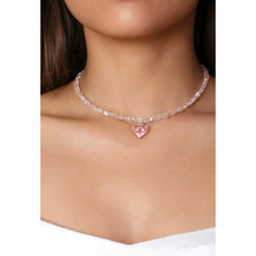 Чокер BLV Jewerly, длина 38 см, розовый/золотистый