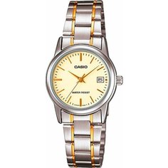 Наручные часы CASIO Collection, серебряный, золотой, белый, бежевый